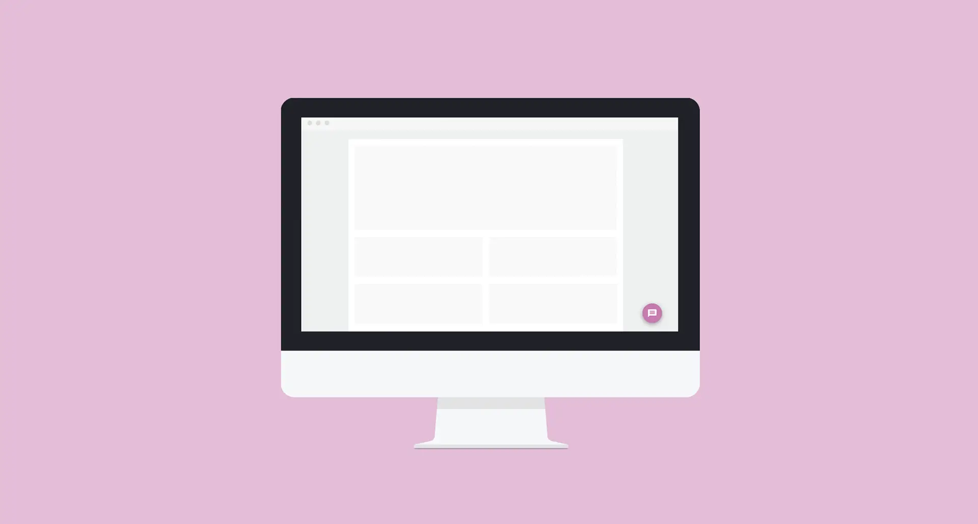 Illustration av desktop dator in the style of Apple iMac.