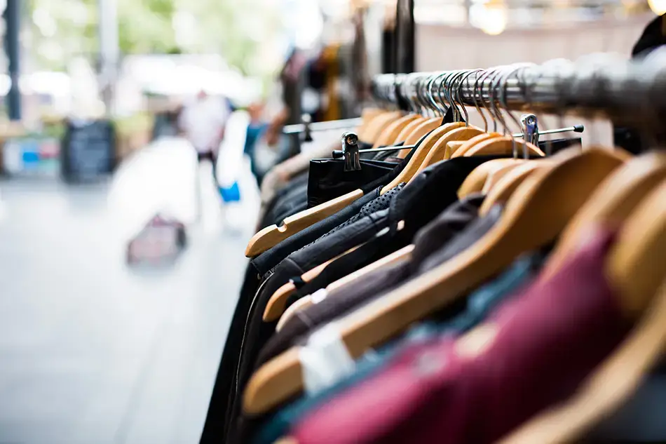 clothes on hanger
